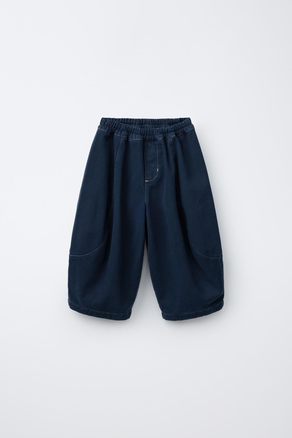 BALLOON TROUSERS WITH TOPSTITCHING