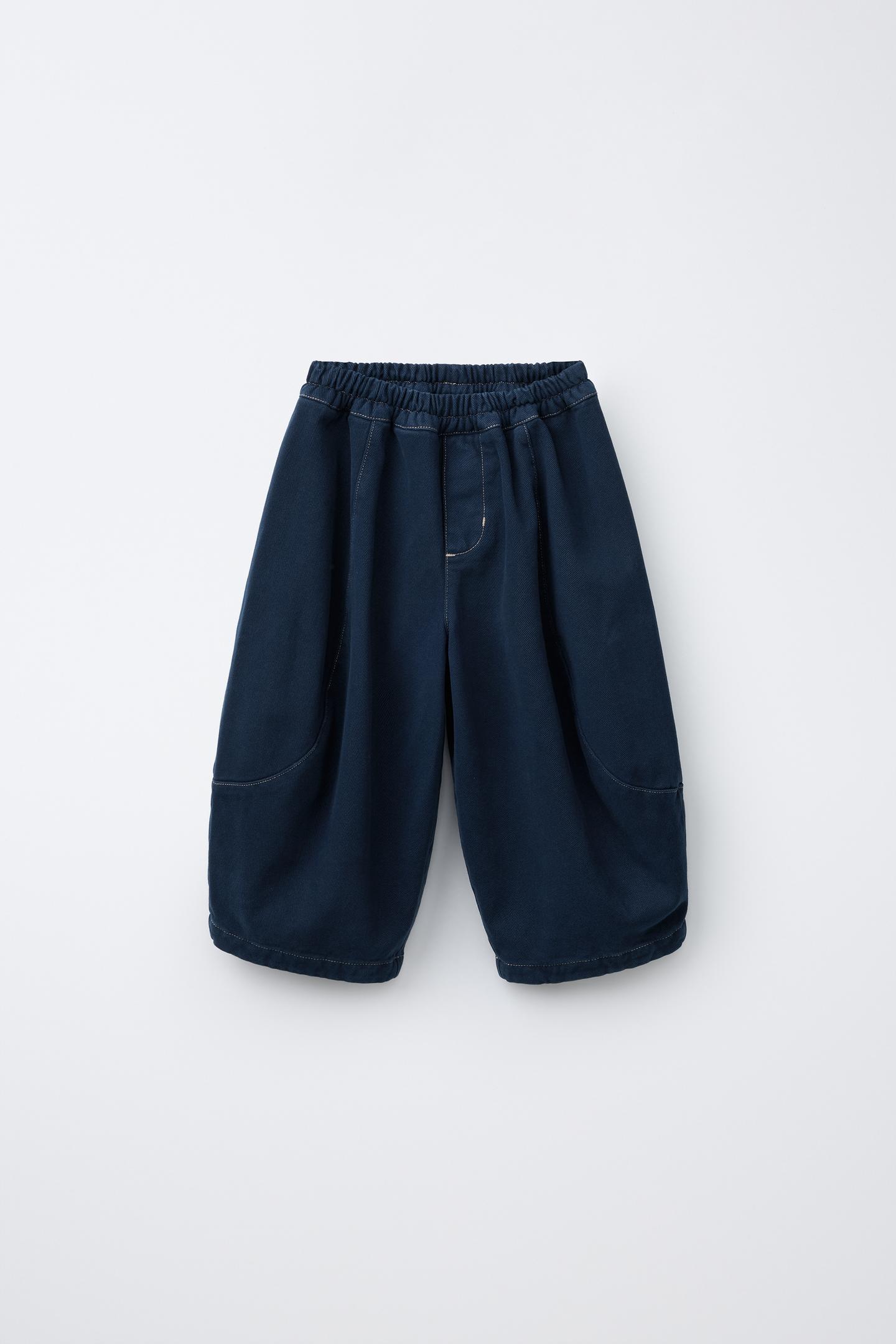 Детские брюки Zara Balloon Stitched, цвет: Тёмно-синий — фото 1