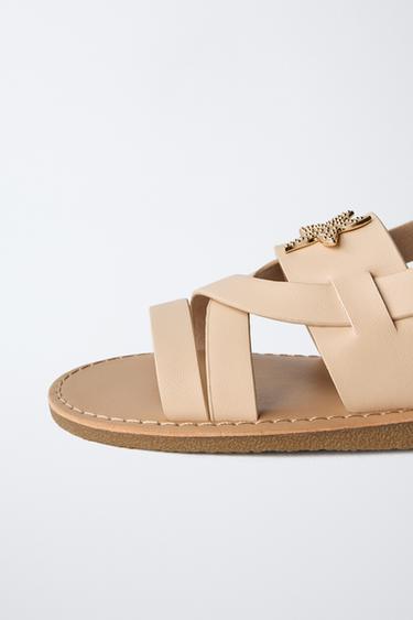 DETAILED SANDALS - Sand Brown by Zara