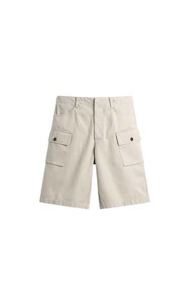 ΒΕΡΜΟΥΔΑ CARGO REGULAR FIT ΨΑΡΟΚΟΚΑΛΟ - Χρώμα της άμμου του Zara