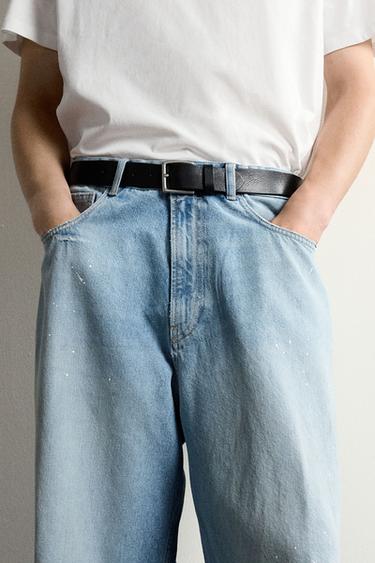 RIPPED BAGGY FIT JEANS - Blue by Zara