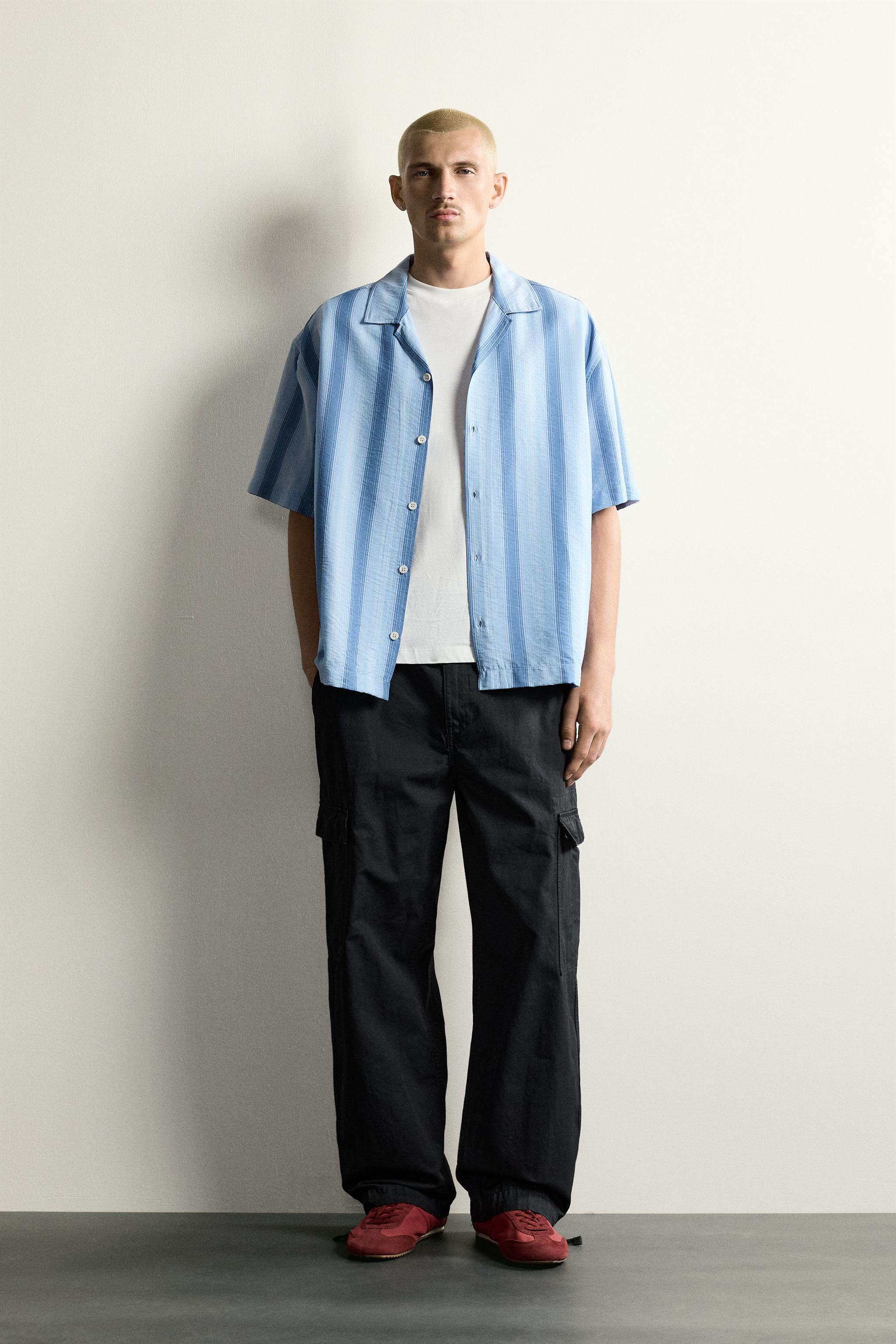 ストライプ柄リラックスフィットシャツ - ストライプ | ZARA Japan / 日本