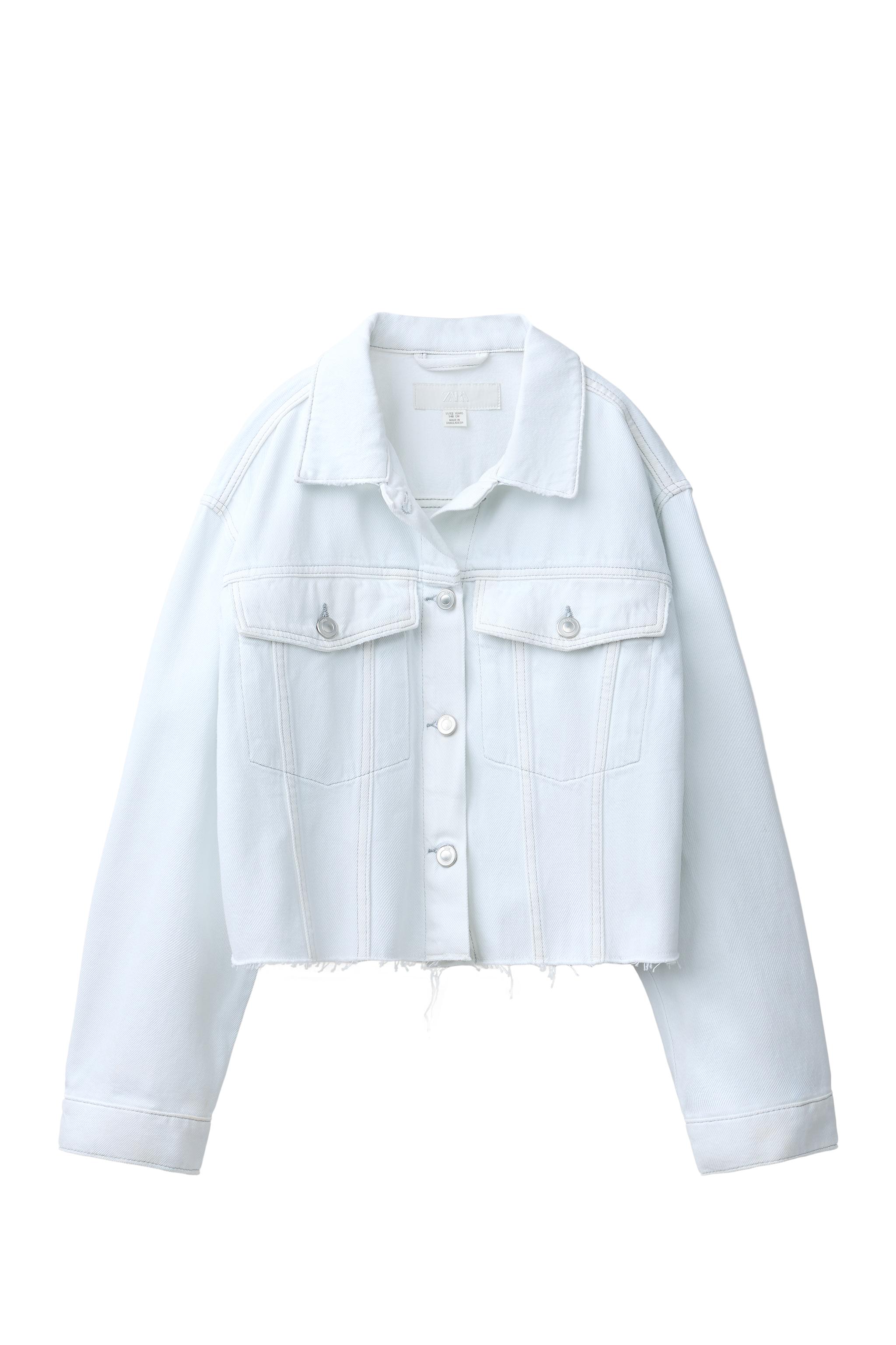 クロップド丈デニムジャケット - ブルーイッシュ | ZARA Japan / 日本