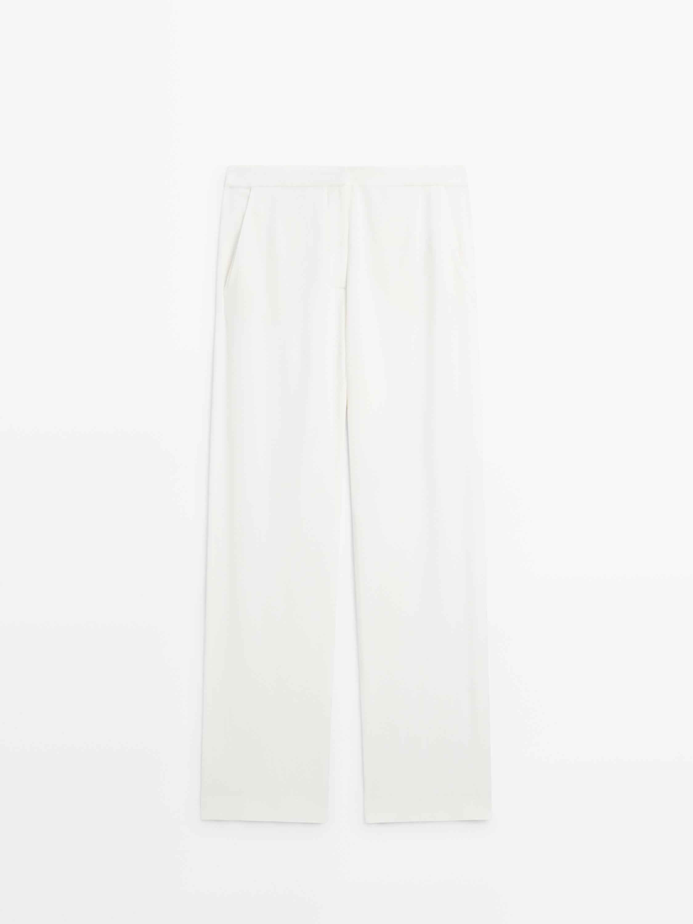Flowing smart trousers - STUDIO — Ecru