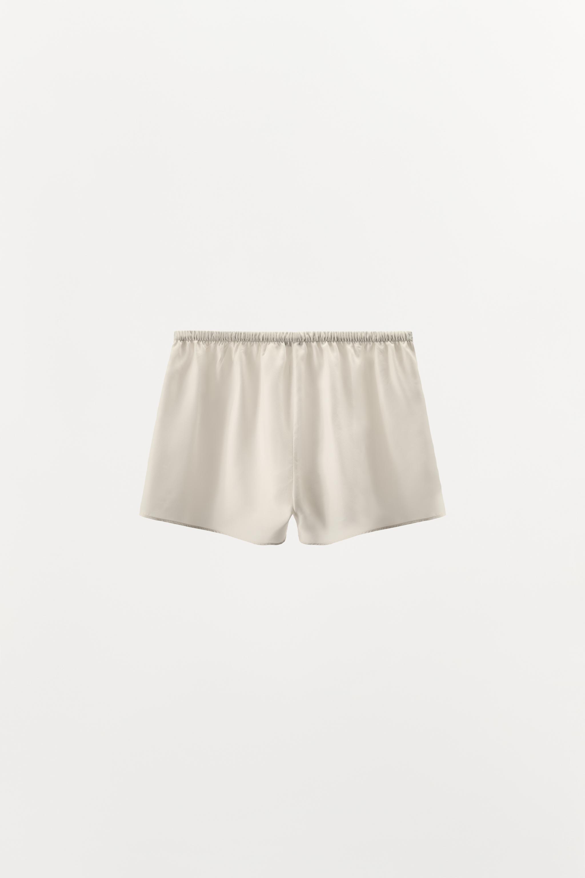 SILK TAP SHORTS - Ecru | ZARA United States