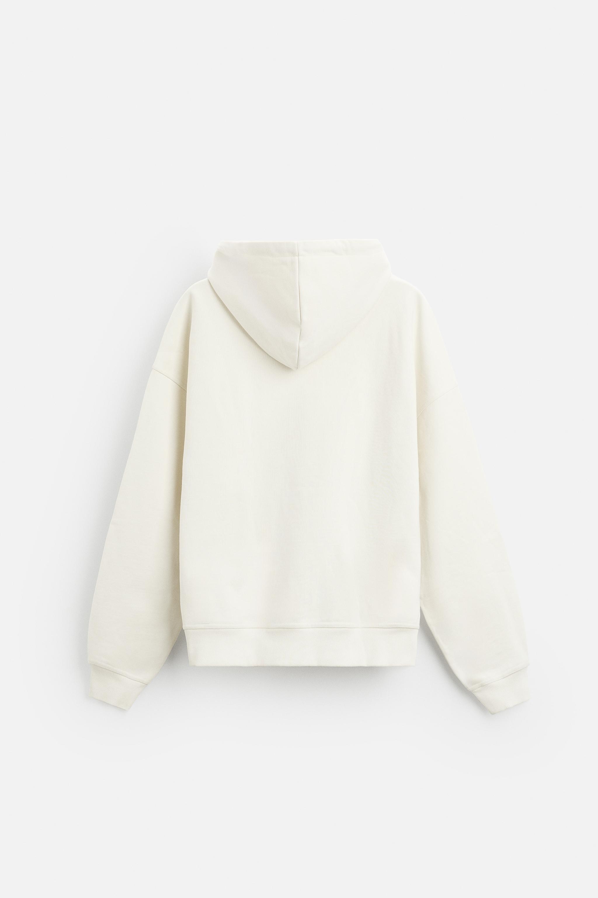 ★ZARA★ HEAVYWEIGHT HOODIE HEAVYWEIGHT HOODIE - Oyster-white | ZARA United States