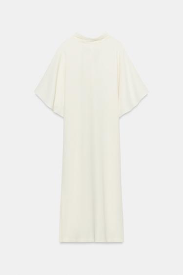 ROBE MI-LONGUE FLUIDE ZW COLLECTION - Beige clair de Zara - Image 5