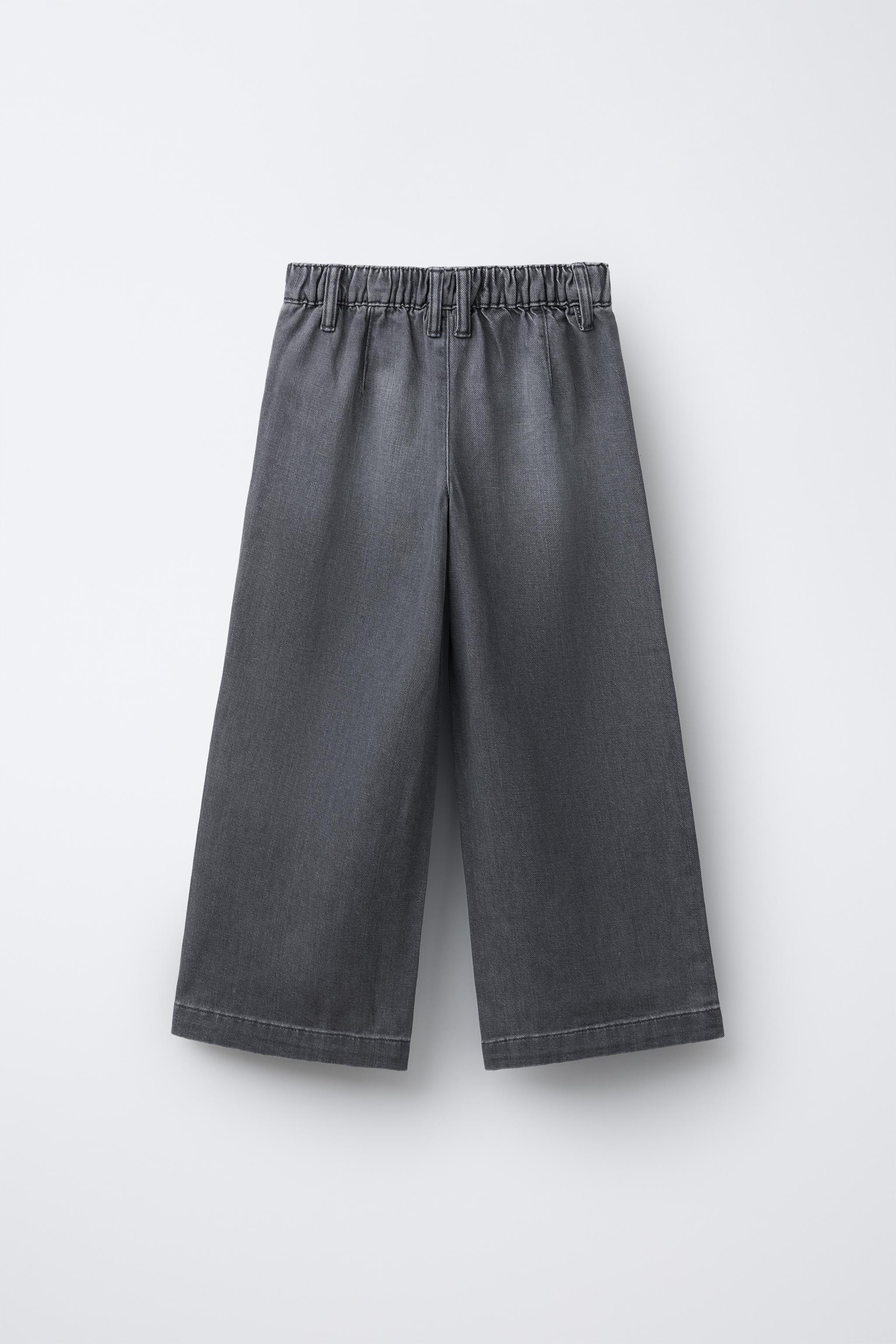 【ZARA】スーパーワイドレッグ ラインストーンジーンズ ZARA】スーパーワイドレッグ ラインストーンジーンズ - メルカリ