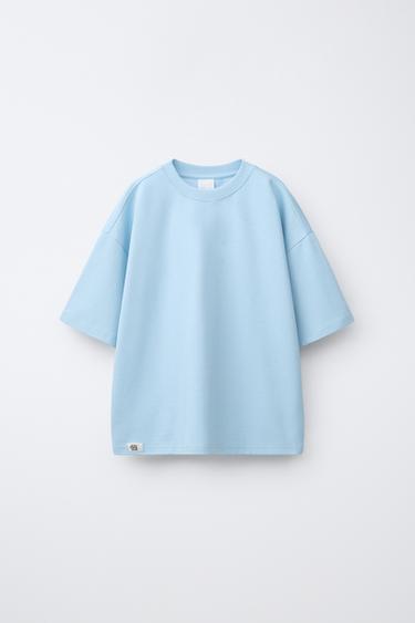 CAMISETA LISA INTERLOCK - Azul claro de Zara