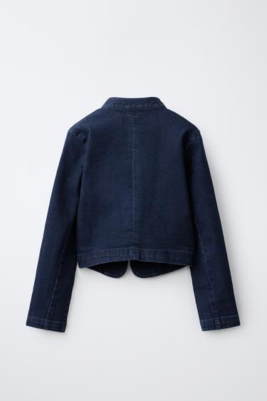 VESTE EN JEAN À BRANDEBOURGS - Bleu de Zara - Image 1