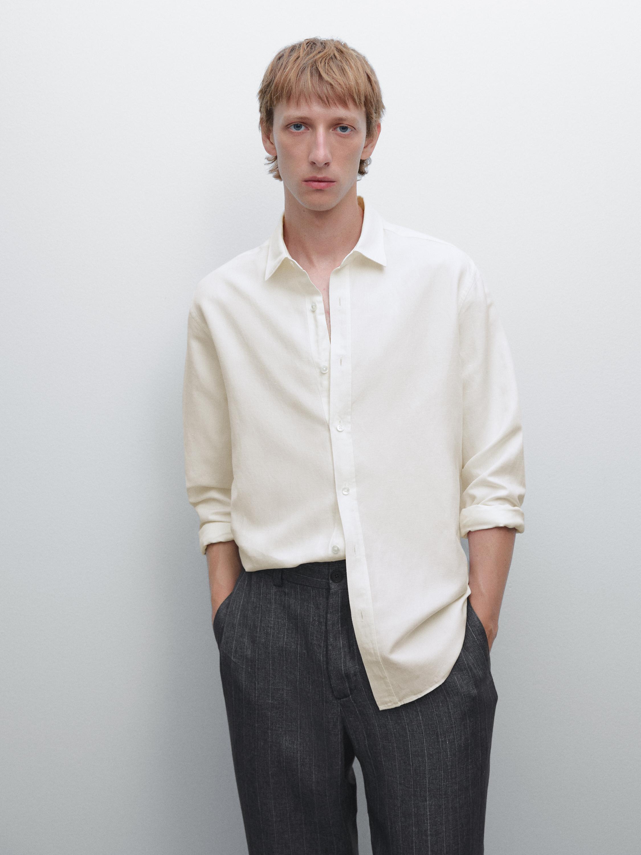 Chemise lin regular fit