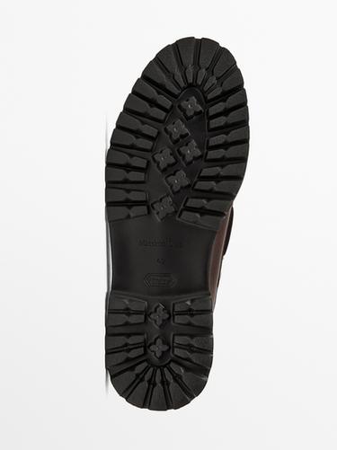 Zara Nappa loafers with track sole - Brown - Image 0