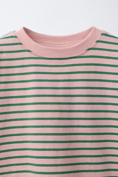 STRIPED T-SHIRT - Pastel pink by Zara - Image 2