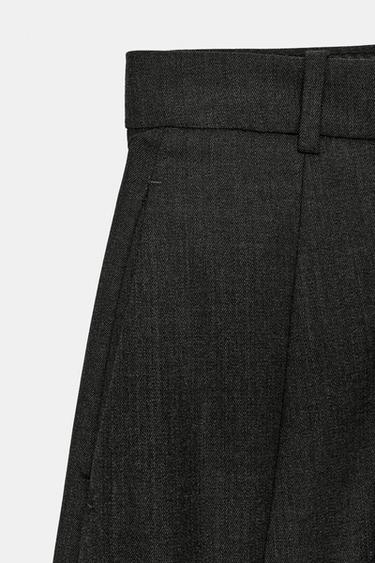 PANTALON BALLON AVEC LAINE ZW COLLECTION - Gris foncé de Zara - Image 7