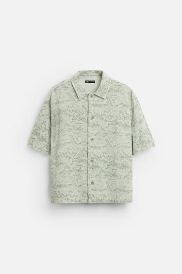 CAMISA ESTAMPADA - Verdoso de Zara