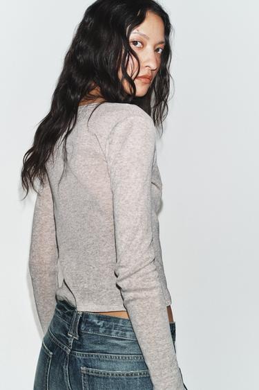 レーストップコントラストジャケットサンド/マールZaraのレーストップコントラストジャケット - サンド/マール 