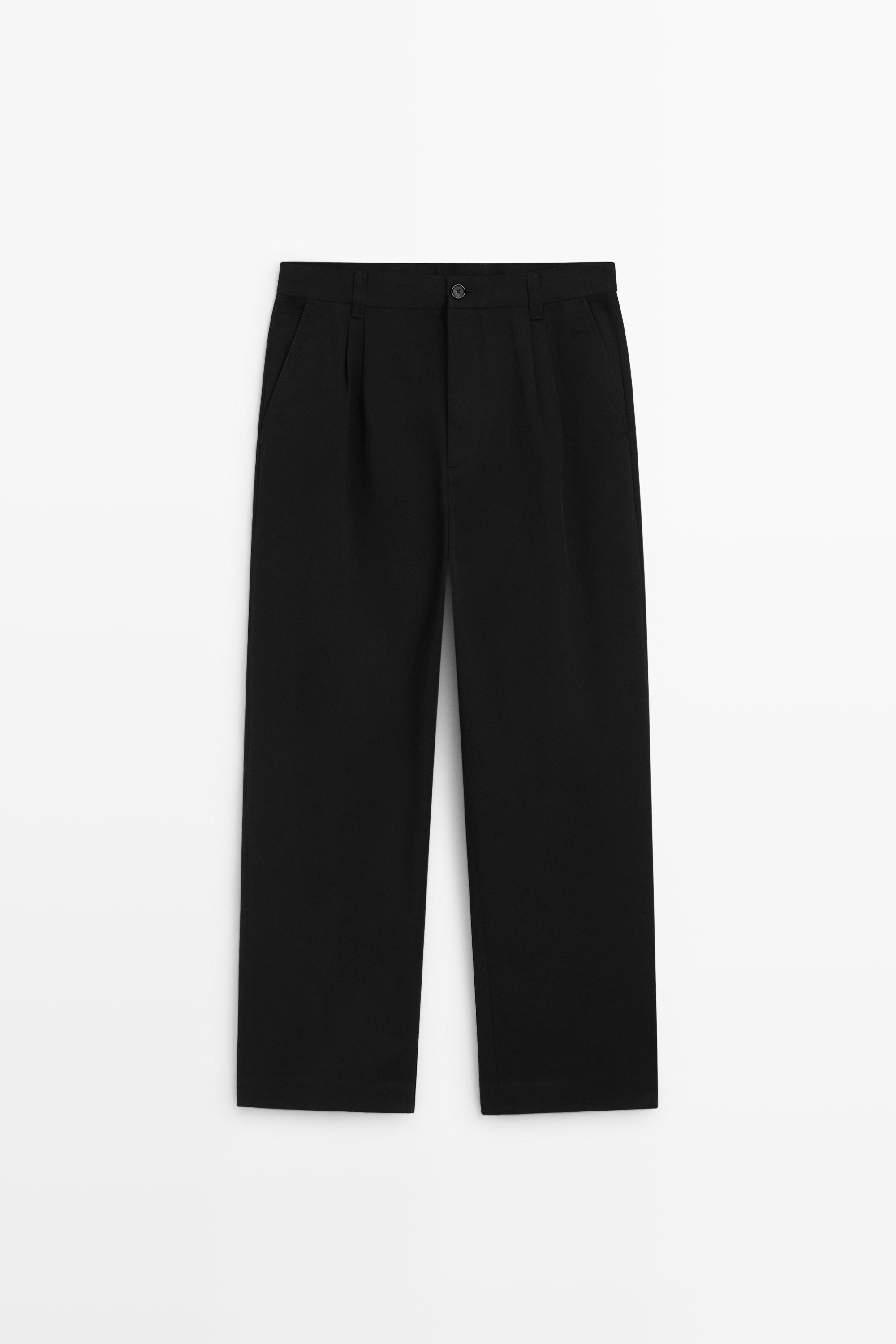 Pantalon double pince 100 % coton