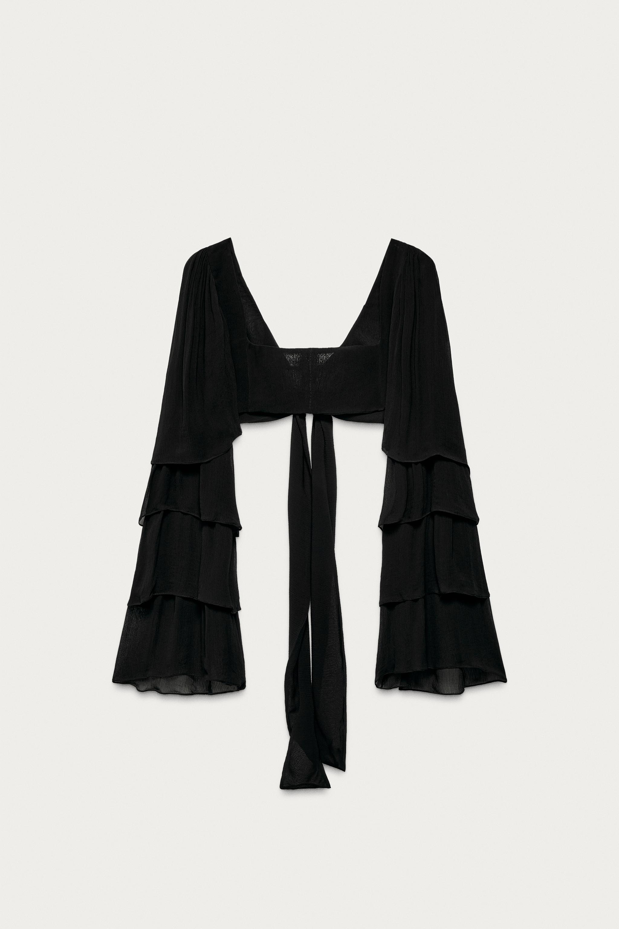 Женские рубашки Zara RUFFLED TOP MARISA BERENSON X — фото 2