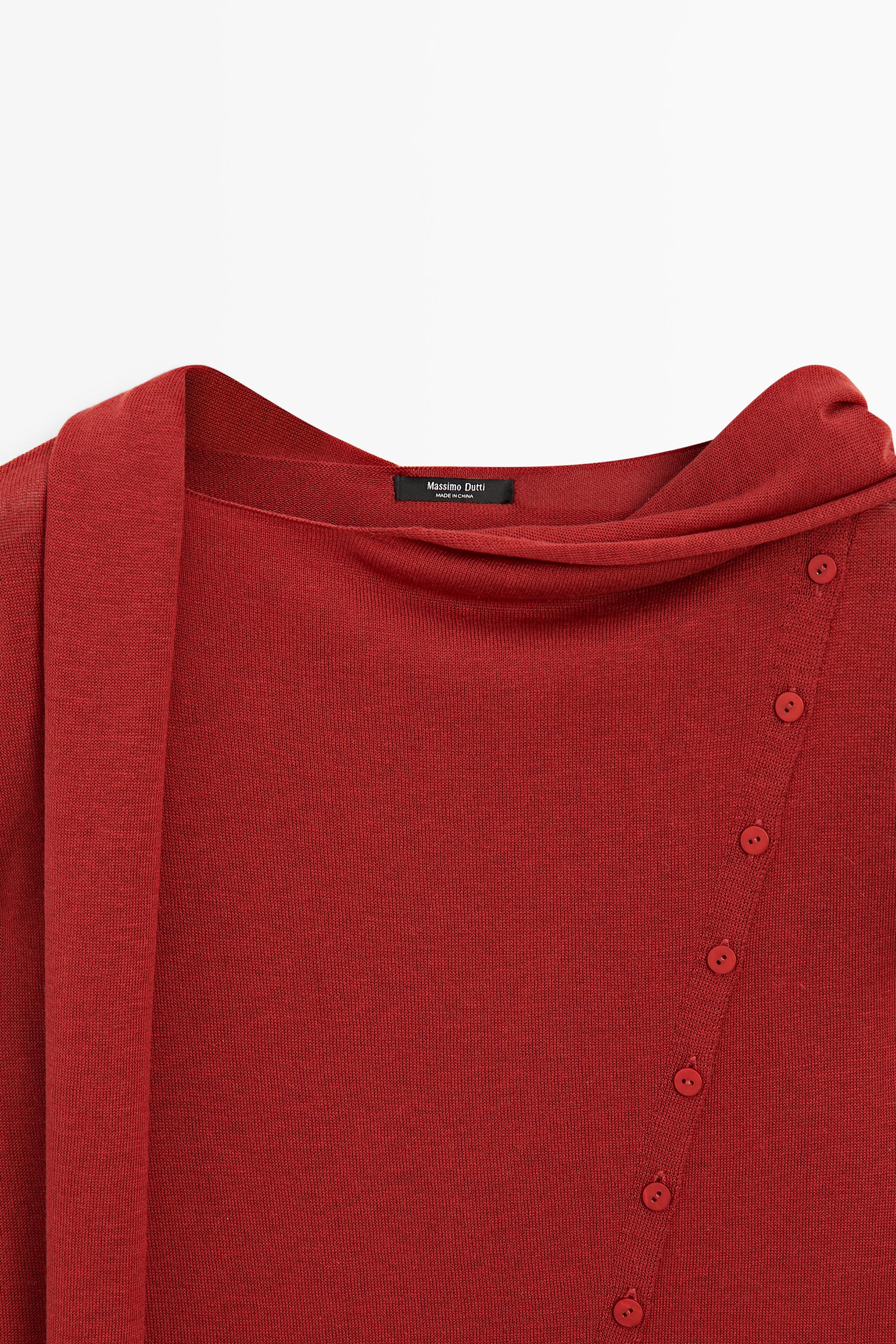 Cardigan à détail boutonnage avec écharpe