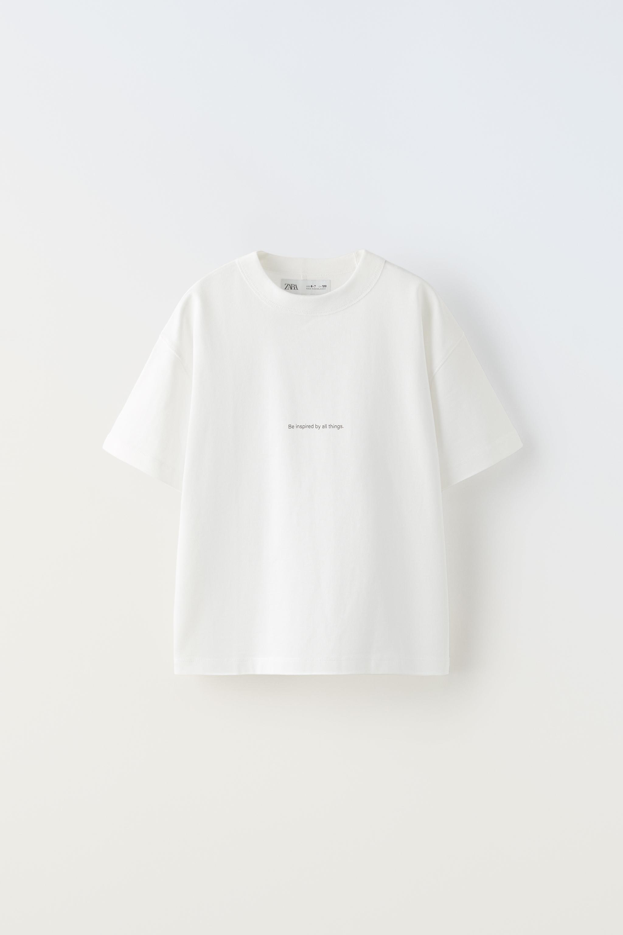 TEXT PRINT T-SHIRT - White | ZARA United States