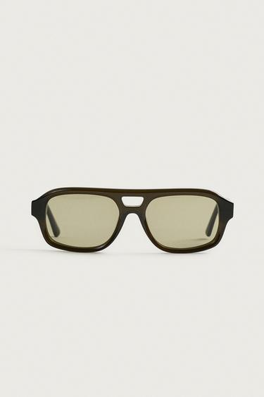RECTANGULAR SUNGLASSES - Olive green by Zara