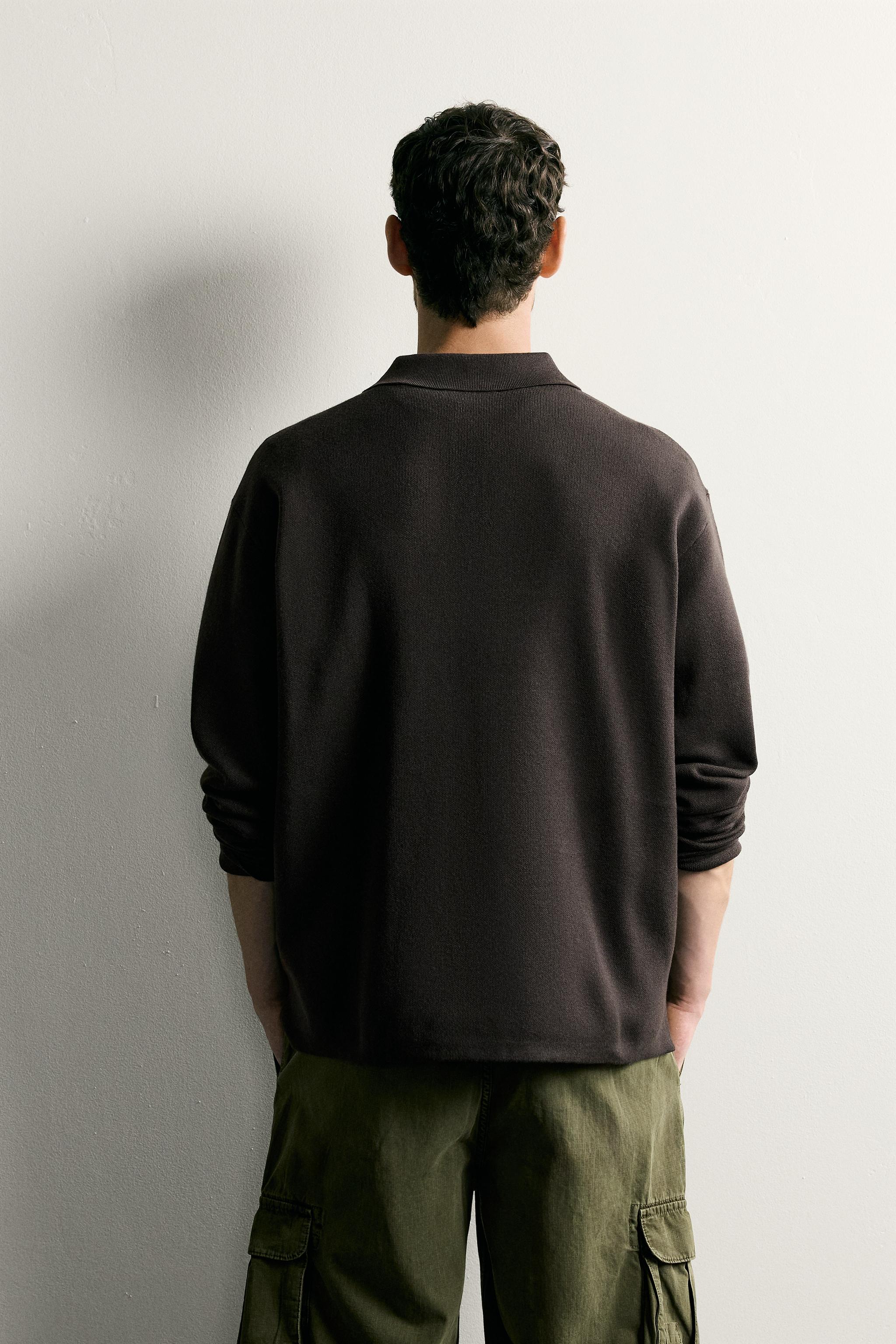 Zara SOFT TRİKO POLO T-SHIRT görsel 3