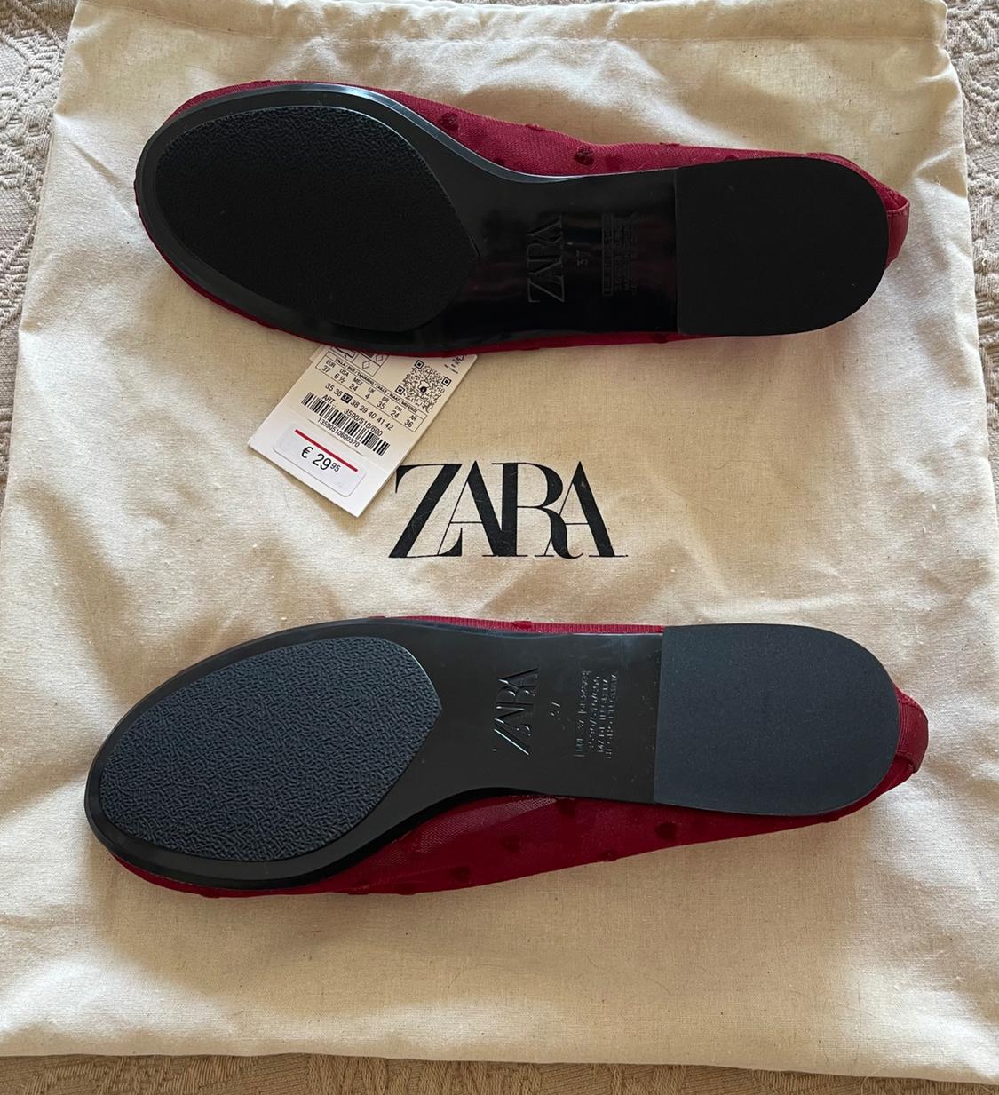 HEART PRINT MESH BALLERINA SHOES - Image 2