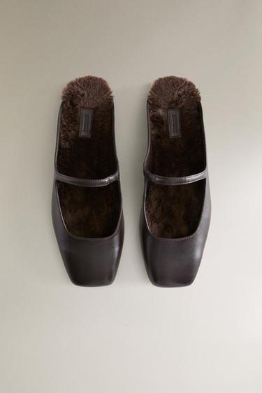 MULE CUIR CHAUDE - Marron de Zara - Image 2