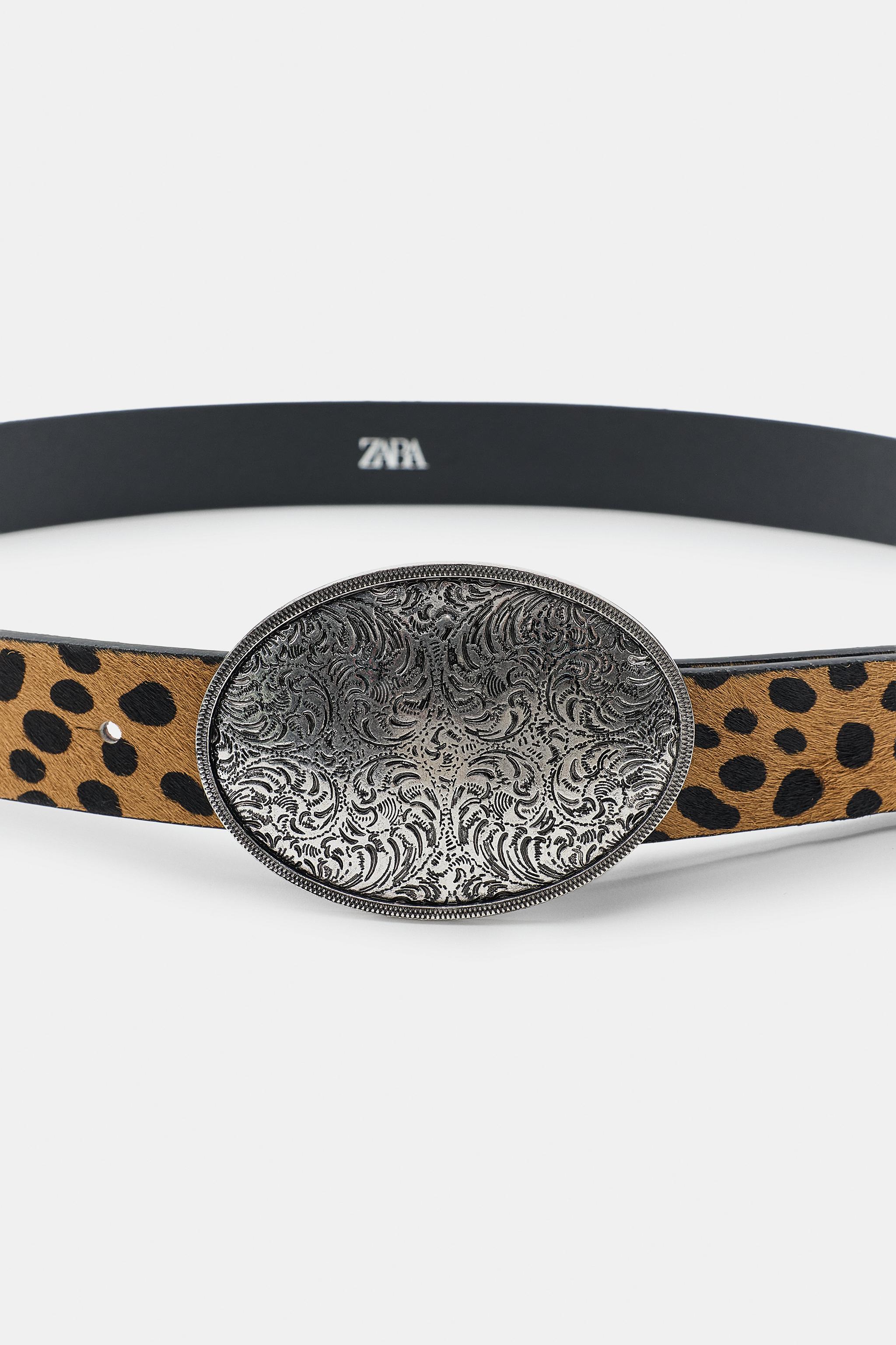 CEINTURE EN CUIR 100 % À IMPRIMÉ ANIMALIER