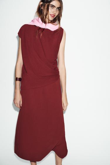 ASYMMETRIC LONG DRESS - Brick by Zara - Image 1