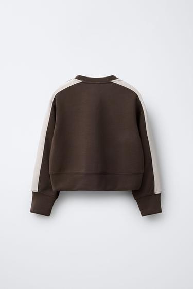 VESTE À BANDES EN MODAL - Marron de Zara - Image 1