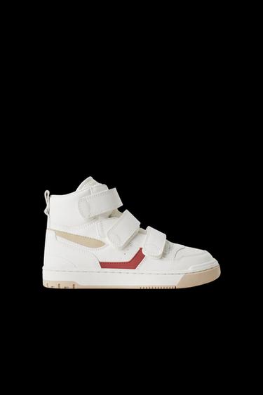 STRAPPY HIGH-TOP TRAINERS - White by Zara