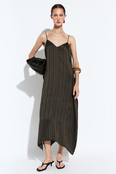 Robe midi fluide asymétrique - Cobalt de Zara - Image 0