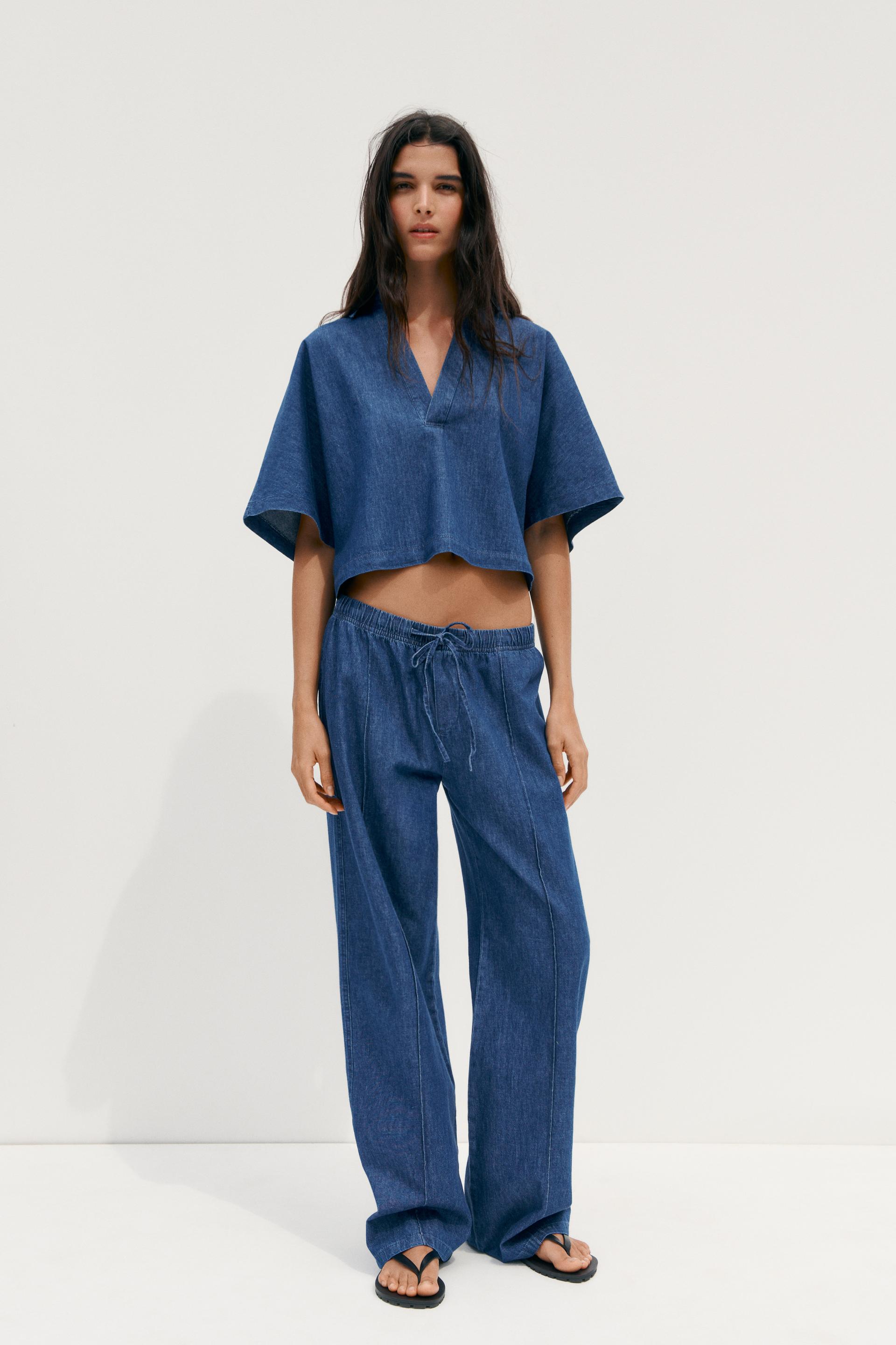 TRF DENIM PAJAMA PANTS