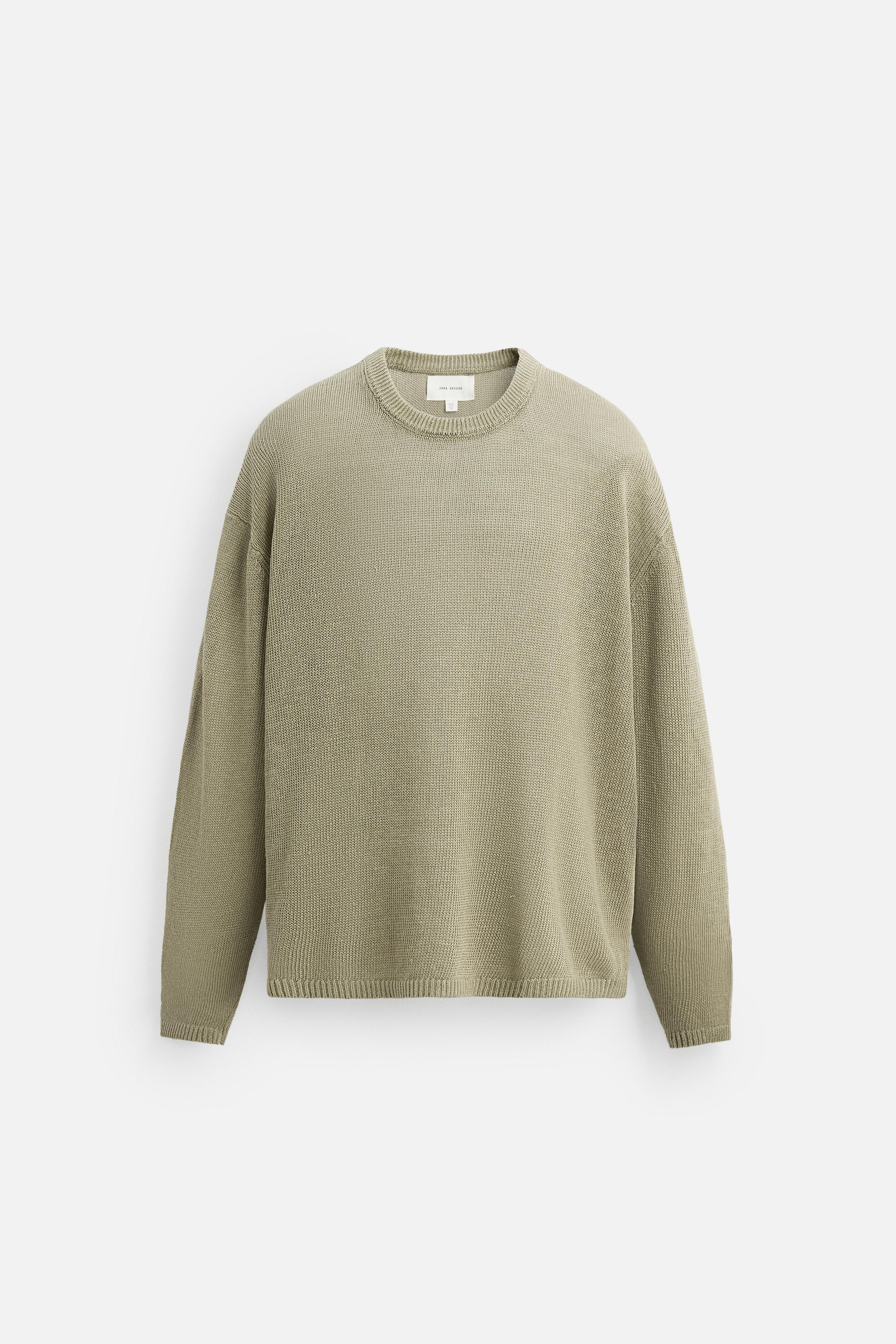 ★ZARA★ 100% LINEN SWEATER 100% LINEN SWEATER - Blue / Gray | ZARA United States