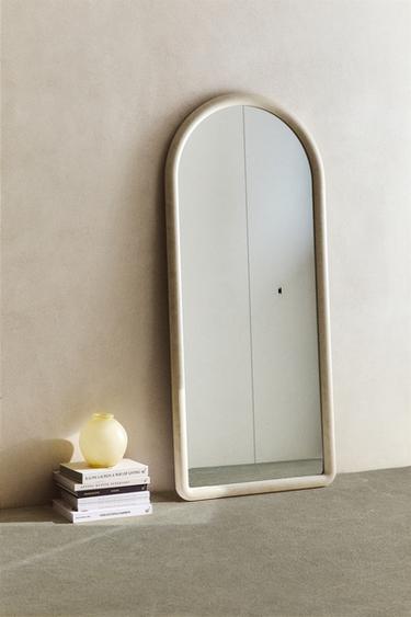 FULL LENGTH MIRROR WITH WOODEN ARCH - Cement by Zara - Image 5