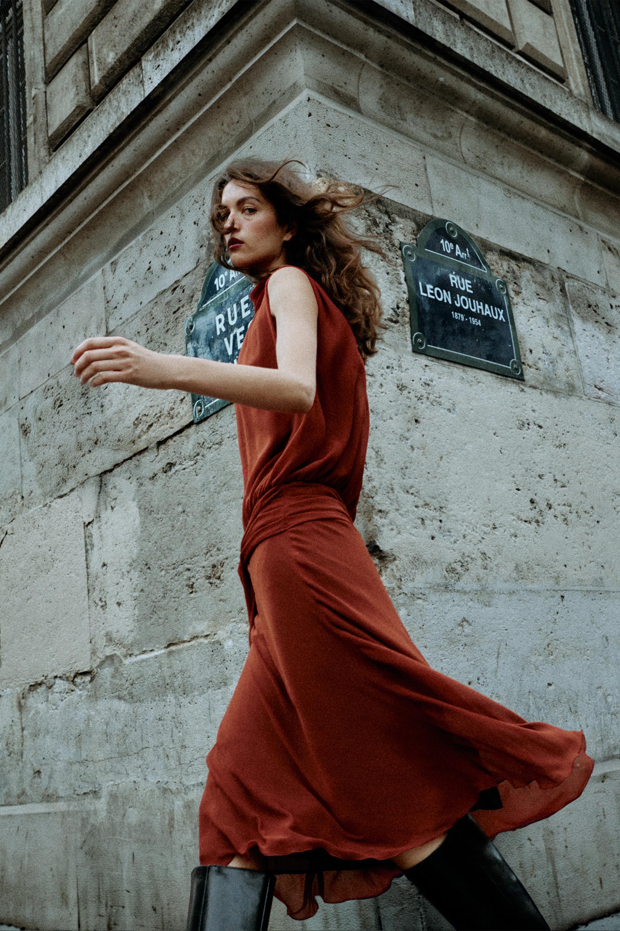 KNOTTED MIDI DRESS