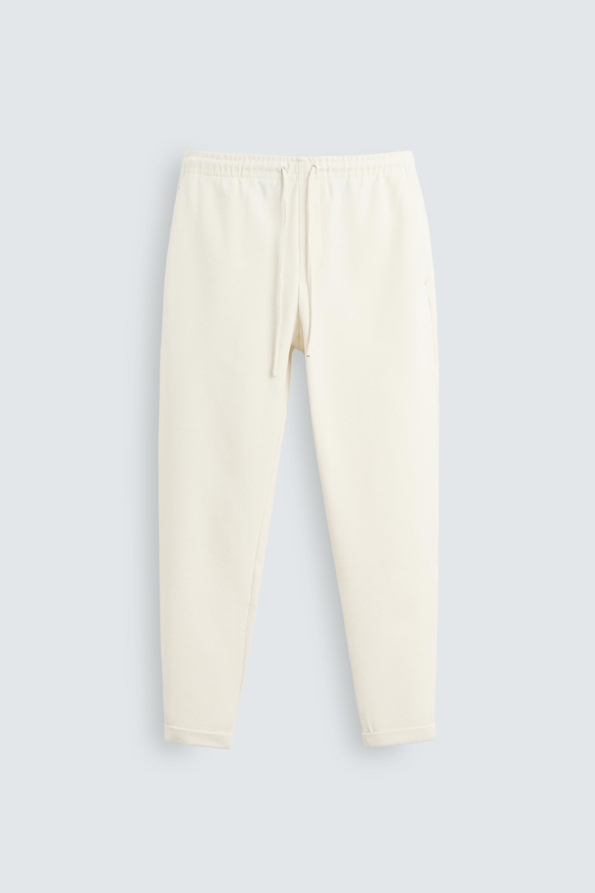 ★ドイツ発*ZARA*ジョガーウエストリラックスパンツ/LIGHT BEIGE COMFORT FIT ジョガーウエストパンツ - ライトカーキ | ZARA