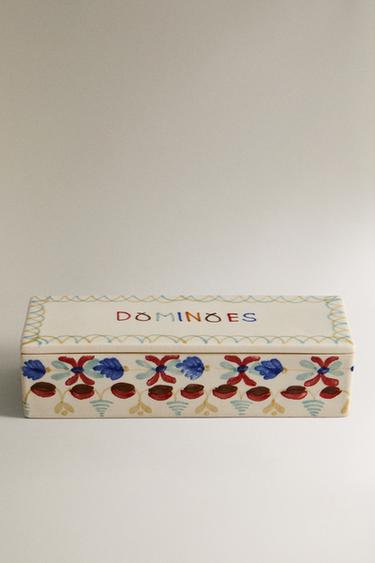 PAINTED CERAMIC DOMINO SET - Pinks by Zara