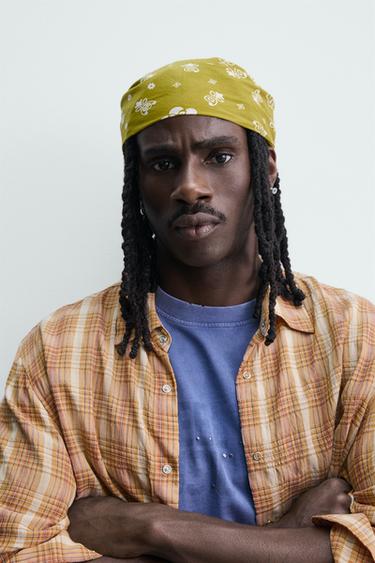 CHEMISE FLUIDE À CARREAUX ET LACETS - Oranges de Zara - Image 4