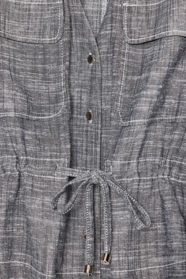 CHEMISE SAFARI AVEC LIN - Indigo de Zara - Image 8