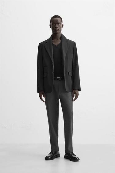 PANTALÓN ESTRUCTURA CONFORT - Plomo de Zara - Imagen 0