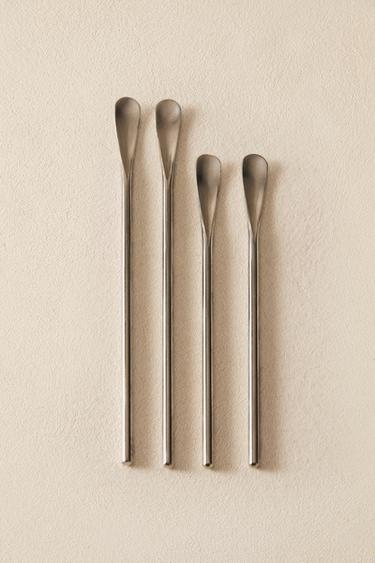 LOT DE CUILLÈRES À CAFÉ ALLONGÉES (LOT DE 4) - Acier de Zara - Image 4