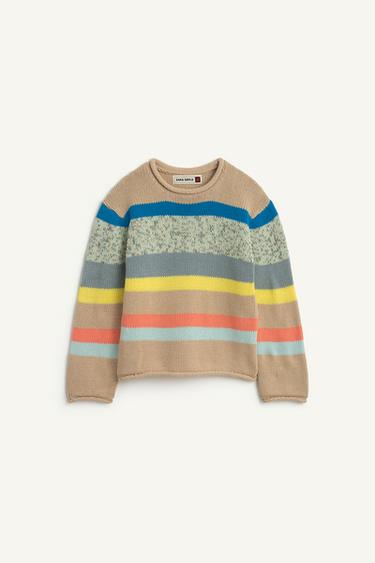 Pull Rayé Garçon ZARA, Taille 12 Ans (11-12) - 100% Coton, Neuf Avec étiquettes
