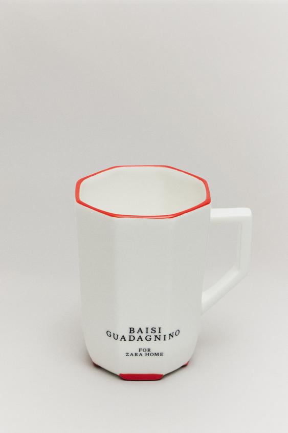 THE SKY OCTAGONAL MUG - Red by Zara - Image 0