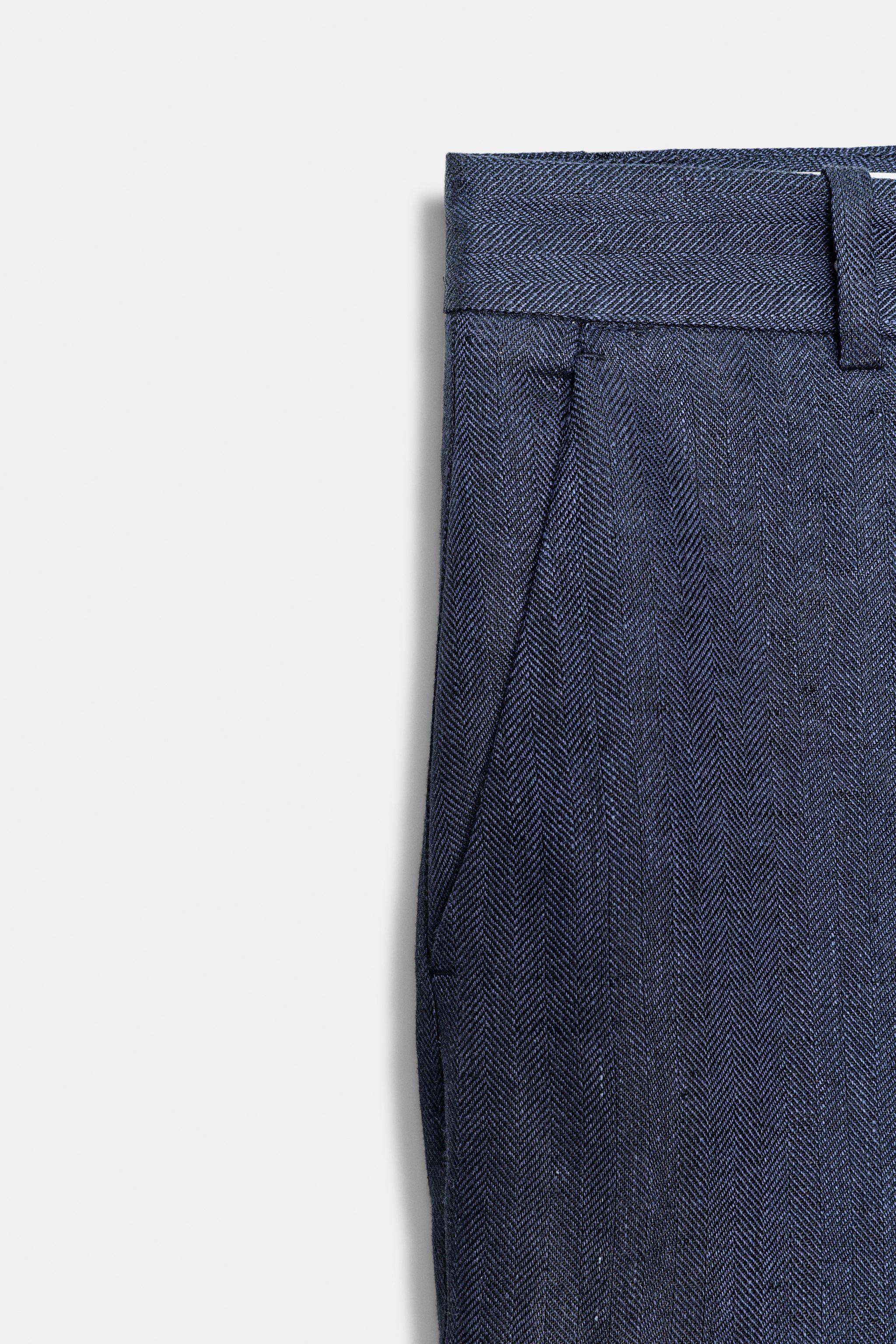 PANTALON CHEVRON 100% LIN