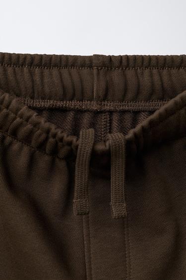 ENSEMBLE SWEAT À CAPUCHE ET PANTALON WIDE LEG BRODÉ - Marron de Zara - Image 6