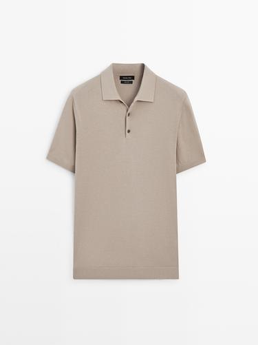 Polo punto algodón - Beige de Zara