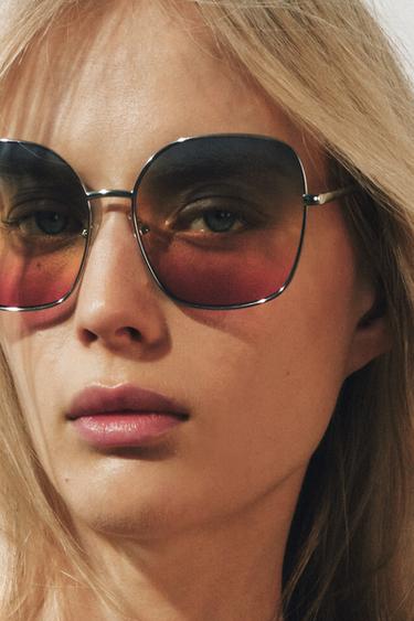 SQUARE METAL SUNGLASSES - Silver by Zara