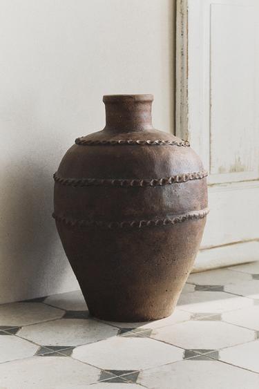 JARRÓN TERRACOTA GRANDE - Khaki de Zara